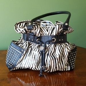 authentic Kathy Van Zeeland zebra purse